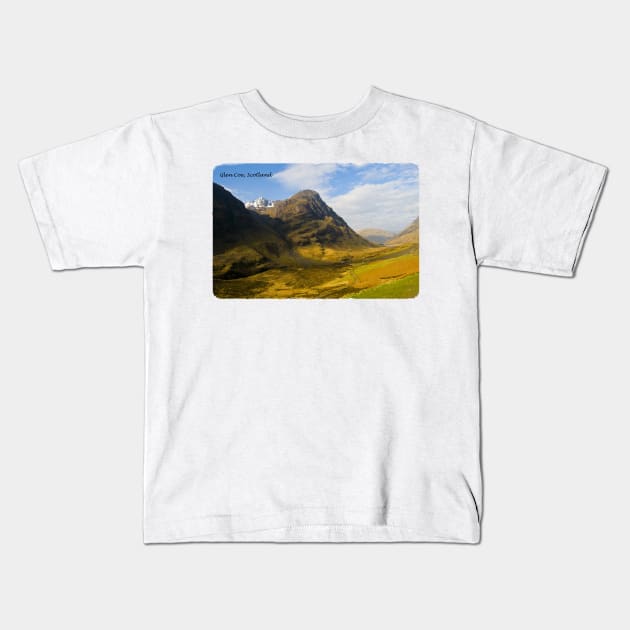 Glen Coe, Scottish Highlands, Scotland Kids T-Shirt by JeanKellyPhoto